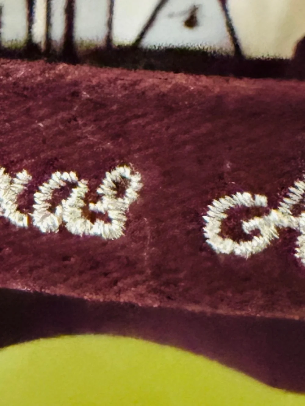 47 Brand Embroidered Patch Top in White and Burgundy
